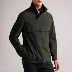 Ted Baker Khaki Dafen Overhead Jacket