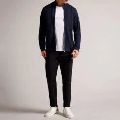 Ted Baker Navy Multy Zip Through Cotton Top -Schmuddelwedda 18212975 3