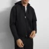THEORY Black Bray Zipped Hoodie