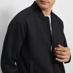 THEORY Black Bray Zipped Hoodie -Schmuddelwedda 18213010 2