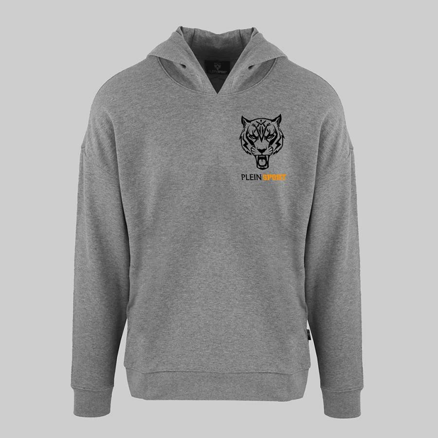 PHILIPP PLEIN Grey Hooded Sweatshirt 1 PHILIPP PLEIN Grey Hooded Sweatshirt