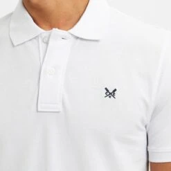 White Cotton Logo Polo Shirt -Schmuddelwedda 18218991 4