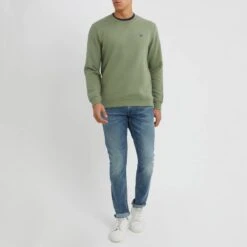 Green Cotton Crew Neck Sweatshirt -Schmuddelwedda 18219105 4