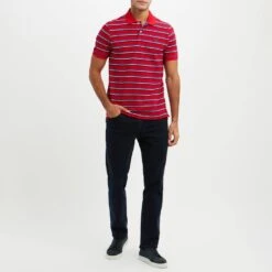 Striped Cotton Logo Polo Shirt -Schmuddelwedda 18219111 3