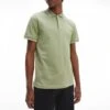 Calvin Klein Grey Pique Cotton Blend Polo Shirt