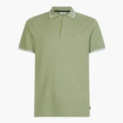 Calvin Klein Grey Pique Cotton Blend Polo Shirt -Schmuddelwedda 18219326 4