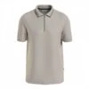 Calvin Klein Grey Zip Placket Cotton Polo Shirt