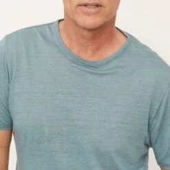 Vince Pale Blue Linen T-Shirt 7 Vince Pale Blue Linen T-Shirt -Schmuddelwedda 18234653 4