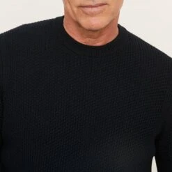 Vince Black Arrow Stitch Cotton Jumper -Schmuddelwedda 18234668 4