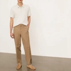 Vince Off White Stripe Cotton Polo Top -Schmuddelwedda 18234745 3