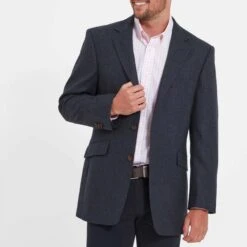 Schöffel Navy Belgrave Tweed Suit Jacket
