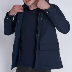 Navy Hooded Parka Jacket -Schmuddelwedda 18241022 3