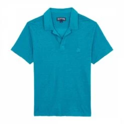Vilebrequin Blue Pyramid Linen Polo Shirt 5 Vilebrequin Blue Pyramid Linen Polo Shirt -Schmuddelwedda 18246501 3