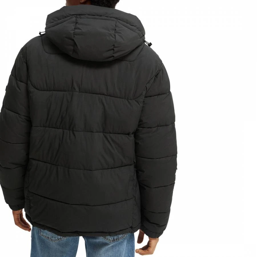 Scotch & Soda Black Hooded Water-Repellent Puffer Jacket 2 Scotch & Soda Black Hooded Water-Repellent Puffer Jacket - Image 2