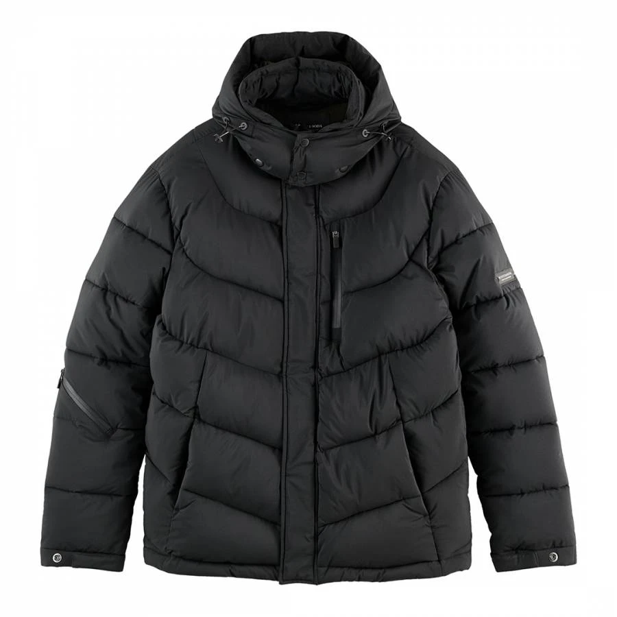 Scotch & Soda Black Hooded Water-Repellent Puffer Jacket 3 Scotch & Soda Black Hooded Water-Repellent Puffer Jacket - Image 3