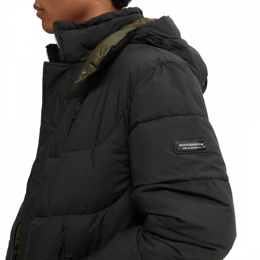 Scotch & Soda Black Hooded Water-Repellent Puffer Jacket 4 Scotch & Soda Black Hooded Water-Repellent Puffer Jacket - Image 4