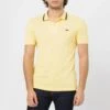 Lacoste Yellow Stripe Collar Polo Shirt