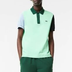 Lacoste Mint Green Colourblock Polo Shirt