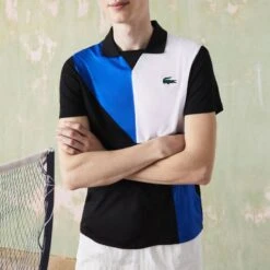 Lacoste Black Colourblock Polo Shirt