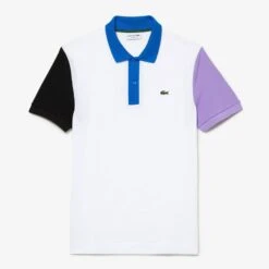 Lacoste White Colourblock Polo Shirt -Schmuddelwedda 18249045 3