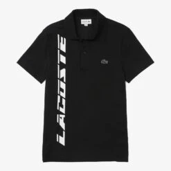 Lacoste Black Graphic Polo Shirt -Schmuddelwedda 18249053 3