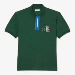 Lacoste Green Graphic Embroidery Polo Shirt