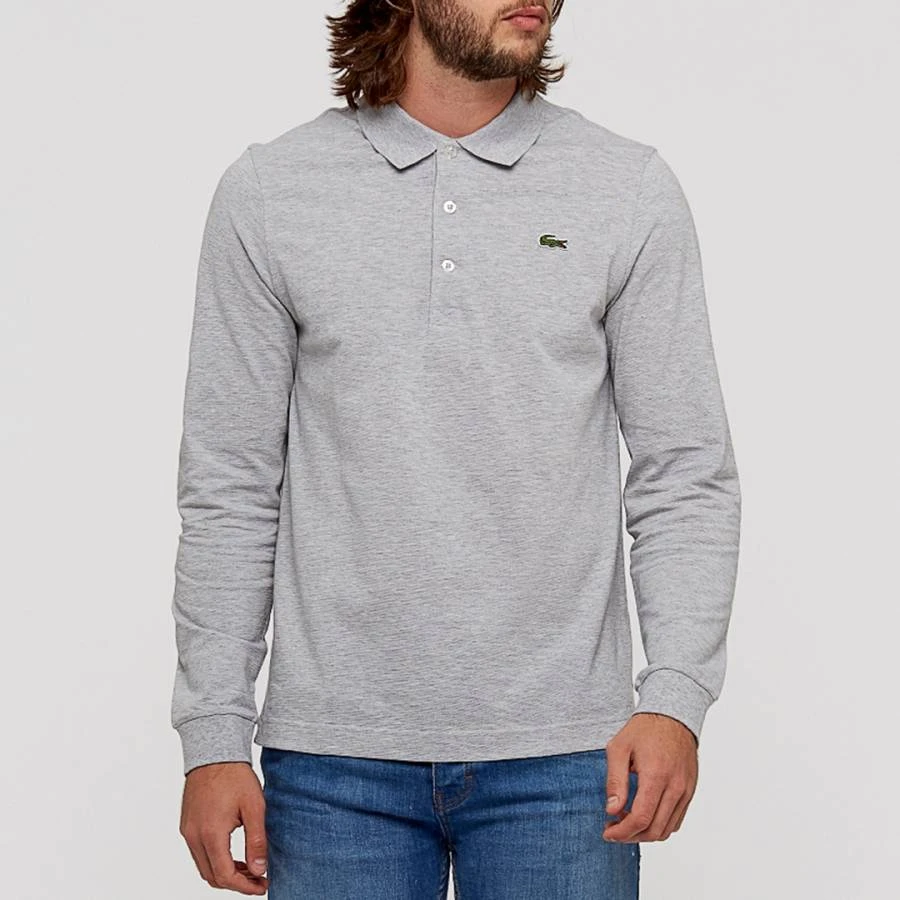 Lacoste Grey Long Sleeve Polo Shirt 1 Lacoste Grey Long Sleeve Polo Shirt