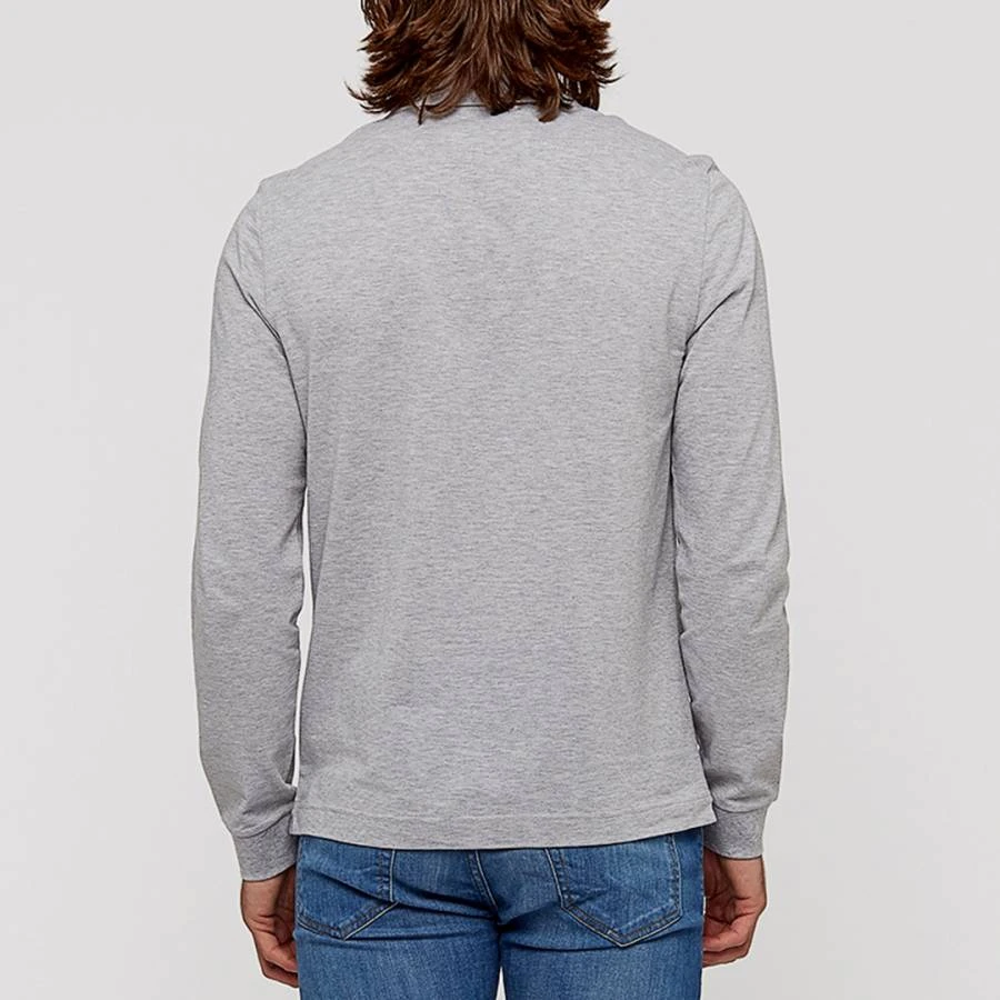 Lacoste Grey Long Sleeve Polo Shirt 2 Lacoste Grey Long Sleeve Polo Shirt - Image 2