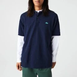 Lacoste Navy Embroidered Logo Polo Shirt