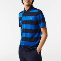 Lacoste Blue Striped Polo Shirt