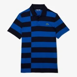 Lacoste Blue Striped Polo Shirt -Schmuddelwedda 18249444 3