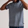 Ted Baker Blue Rebals Jacquard Polo