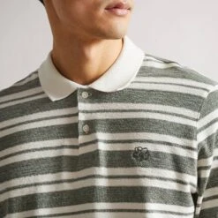 Ted Baker Grey Samhil Striped Cotton Polo Top -Schmuddelwedda 18253067 4