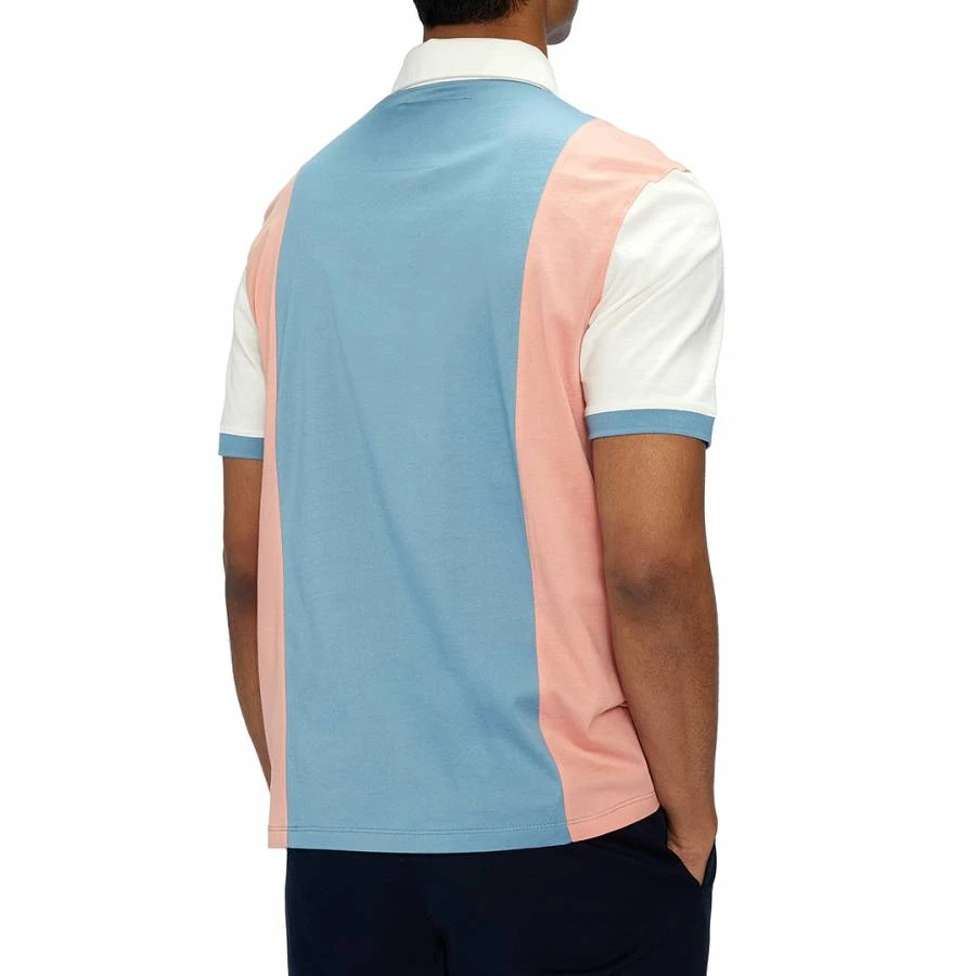 Ted Baker Multi Rays Colour Block Cotton Polo Shirt 2 Ted Baker Multi Rays Colour Block Cotton Polo Shirt - Image 2