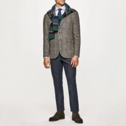 Hackett London Brown Check Print Wool Blend Jacket -Schmuddelwedda 18260405 3