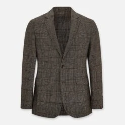 Hackett London Brown Check Print Wool Blend Jacket -Schmuddelwedda 18260405 4