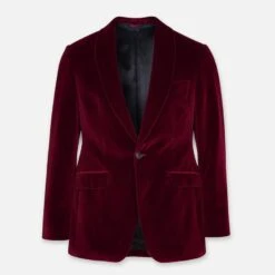 Hackett London Red Cotton Suit Jacket