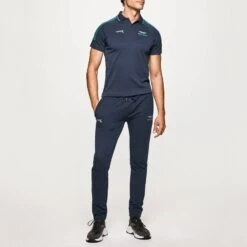 Hackett London Navy AMR Tape Design Cotton Polo Shirt -Schmuddelwedda 18260534 3
