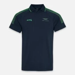 Hackett London Navy AMR Tape Design Cotton Polo Shirt -Schmuddelwedda 18260534 4