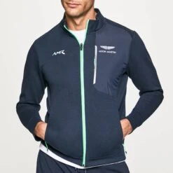 Hackett London Navy AMR Cotton Blend Utility Jacket