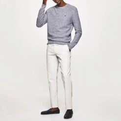 Hackett London Blue Textured Cotton Jumper -Schmuddelwedda 18260568 3