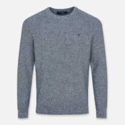 Hackett London Blue Textured Cotton Jumper -Schmuddelwedda 18260568 4