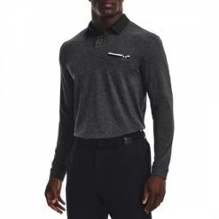 Under Armour Grey Playoff Pocket Stretch Polo Shirt