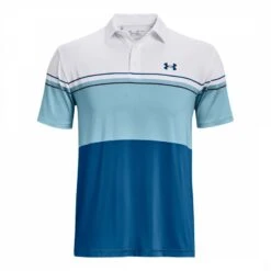 Under Armour Blue Colourblock Playoff Stretch Polo Shirt -Schmuddelwedda 18262367 3