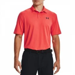 Under Armour Red Playoff Stretch Polo Shirt