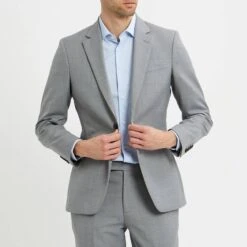 Reiss Grey Field Wool Blend Suit Jacket