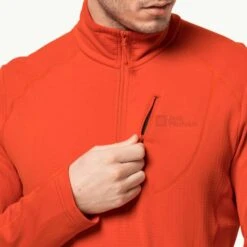 Jack Wolfskin Orange Kolbenberg 1/4 Zip Fleece -Schmuddelwedda 18272541 3