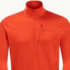 Jack Wolfskin Orange Kolbenberg 1/4 Zip Fleece -Schmuddelwedda 18272541 4