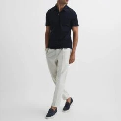 Reiss Navy Hendrix Cotton Polo Shirt -Schmuddelwedda 18278516 3