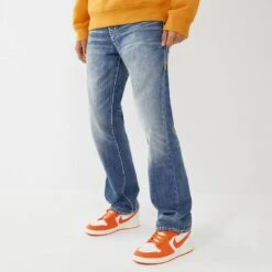 True Religion Light Blue Ricky Straight Leg Jeans